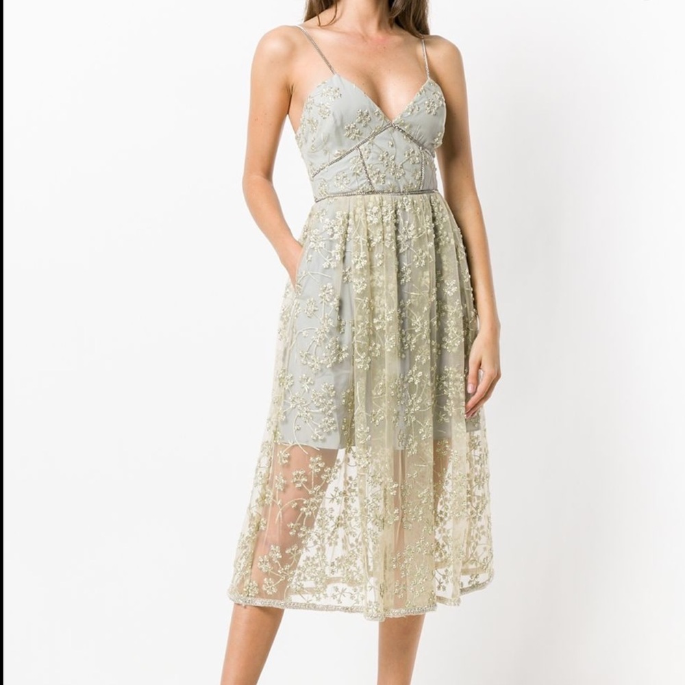 Self-portrait wedding guest dress